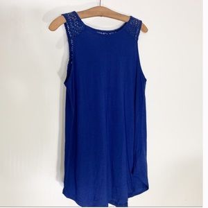 NWT Old Navy Navy Blue Tank with Crochet Detail